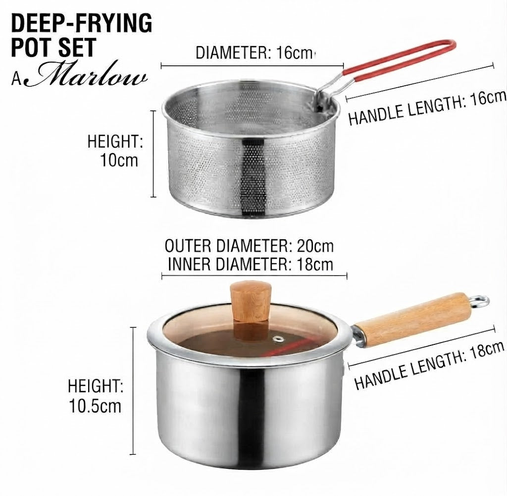 Stainless Steel Deep Fryer Set