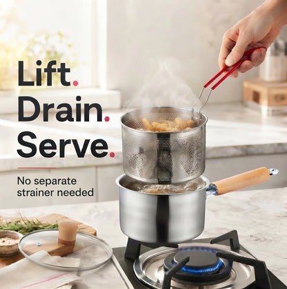 Stainless Steel Deep Fryer Set