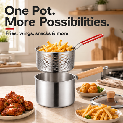 Stainless Steel Deep Fryer Set