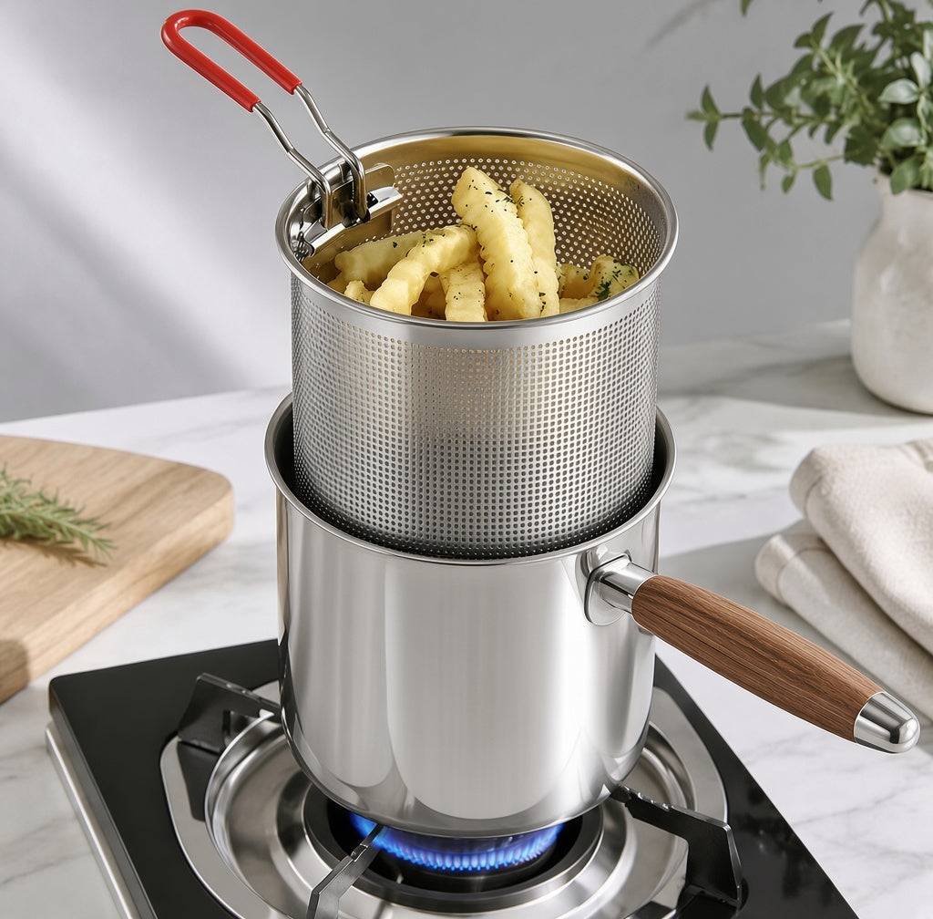Stainless Steel Deep Fryer Set